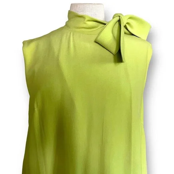 Vintage 1960s Elizabeth Arden Womens Jumpsuit Sz Large Lime Green Wide Leg Mod - Picture 6 of 14